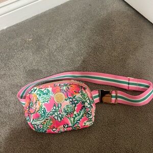Lilly Pulitzer Pink Floral Belt Bag